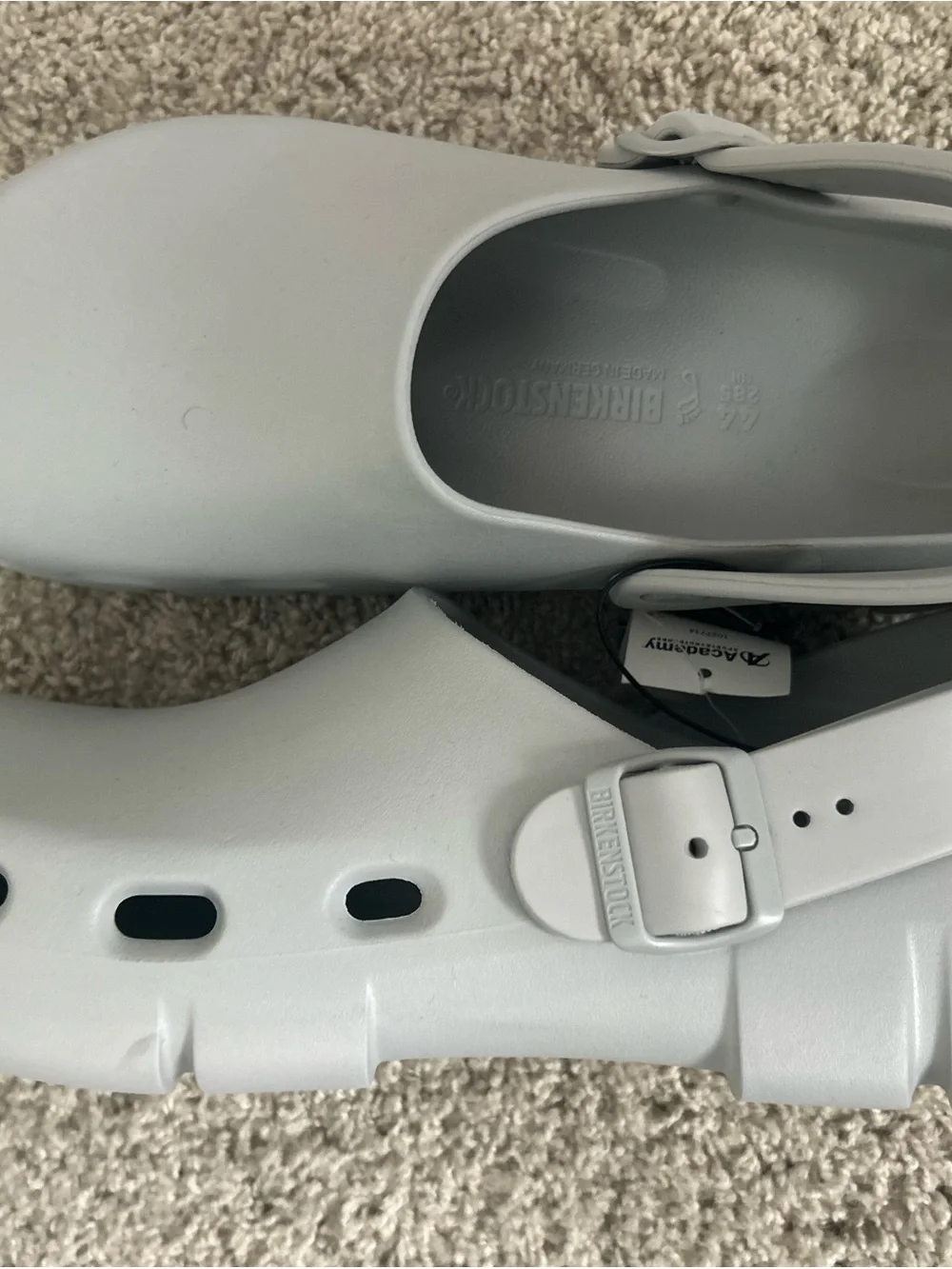 Birkenstock Gray Clog Sandals Adjustable Buckle Strap EU 44 US 11
